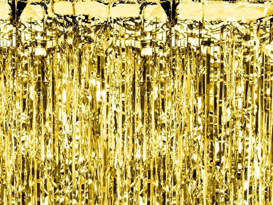 Vorhang Kreppgirlande Gold Backdrop, 90 x 250 cm