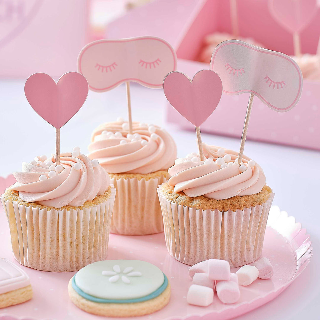 Sleep Over Muffinpicker, Cupcake Topper, 12er Set kinderparties-shop