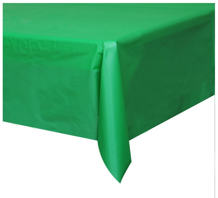 Tischdecke, unifarben grün, 137x274cm, Folie, abwaschbar