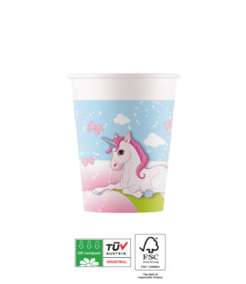 Party Becher Einhorn, 8er Pack, 200ml