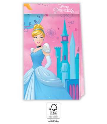 Mitgebsel Tüten, Disney Princess "Live your Story", 4er Pack, Papier