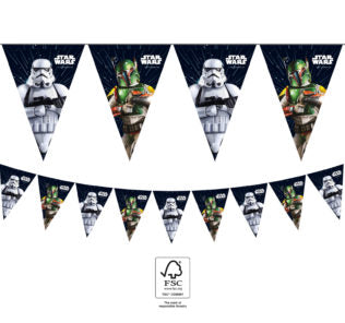 Wimpelkette Star Wars Galaxy, 9 Wimpel