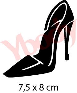 Glitzertattoos, Schablone, Highheel