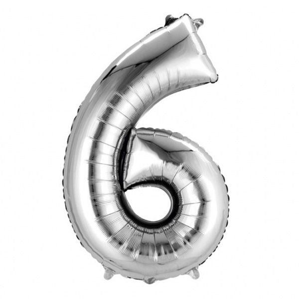 Folienballon Zahl 1-9 & 0, XXL, 86 cm, versch. Farben