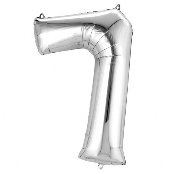 Folienballon Zahl 1-9 & 0, XXL, 86 cm, versch. Farben