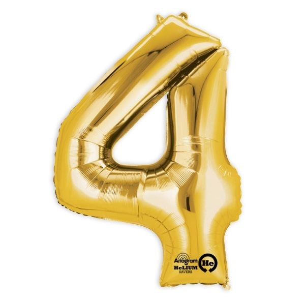 Folienballon Zahl 1-9 & 0, XXL, 86 cm, versch. Farben