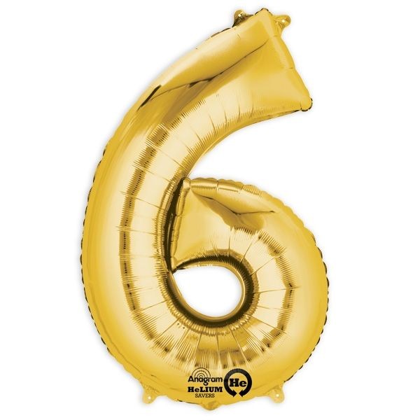 Folienballon Zahl 1-9 & 0, XXL, 86 cm, versch. Farben