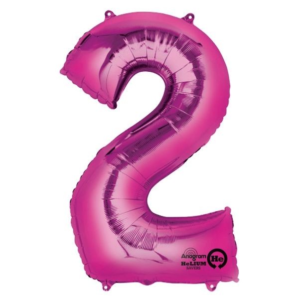 Folienballon Zahl 1-9 & 0, XXL, 86 cm, versch. Farben