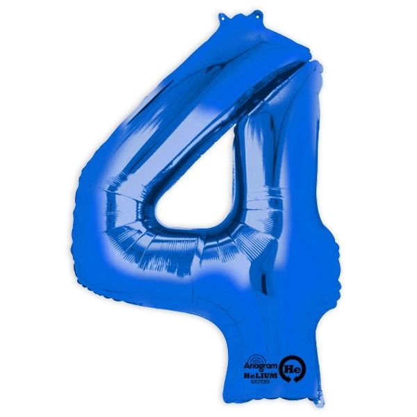 Folienballon Zahl 1-9 & 0, XXL, 86 cm, versch. Farben