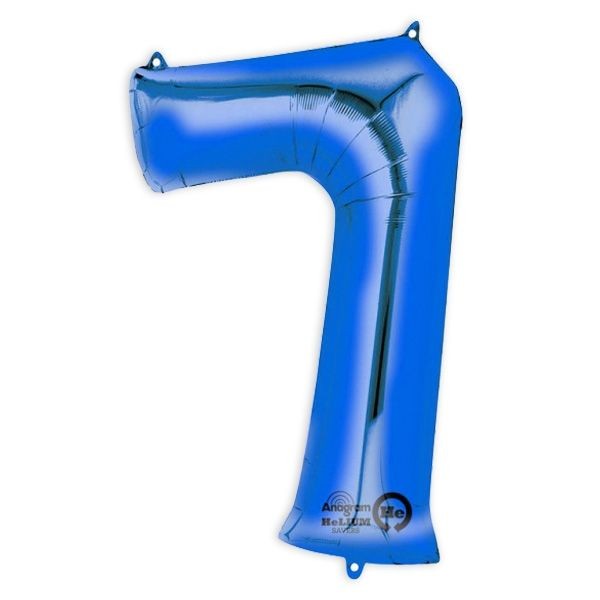 Folienballon Zahl 1-9 & 0, XXL, 86 cm, versch. Farben