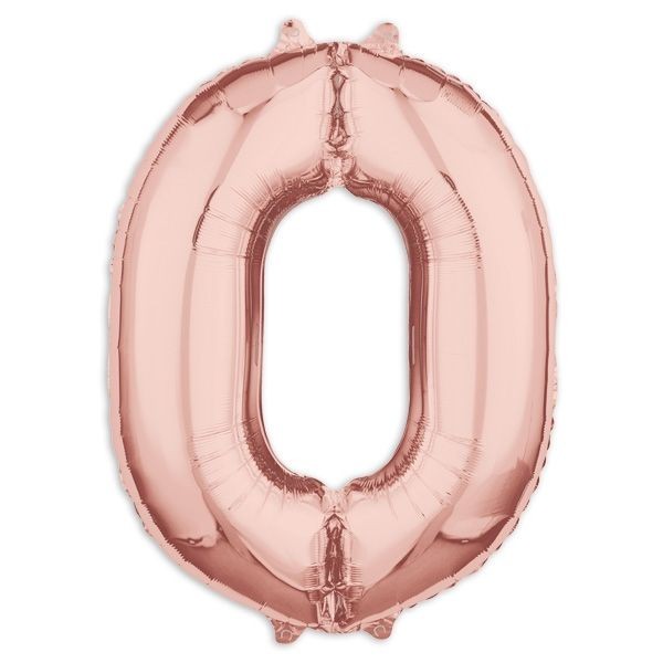 Folienballon Zahl 1-9 & 0, XXL, 86 cm, versch. Farben