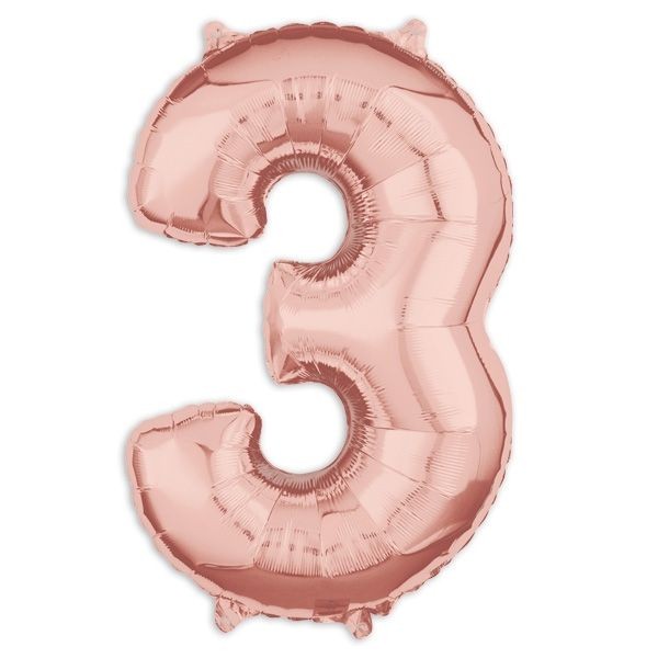 Folienballon Zahl 1-9 & 0, XXL, 86 cm, versch. Farben