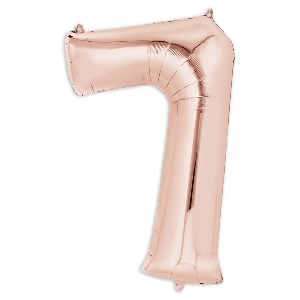 Folienballon Zahl 1-9 & 0, XXL, 86 cm, versch. Farben