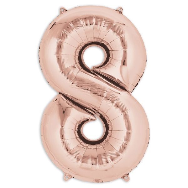 Folienballon Zahl 1-9 & 0, XXL, 86 cm, versch. Farben