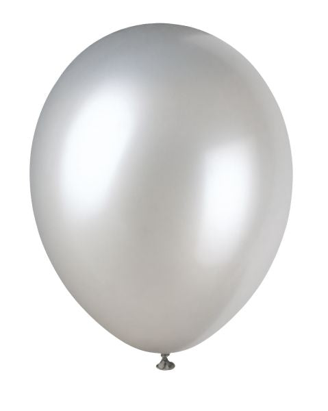 Luftballons, silber, 10er Pack