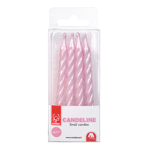Kuchen Kerzen, rosa, 4er Pack, 6.5cm, Party Deko Motto-Party am Kindergeburtstag, Geburtstag