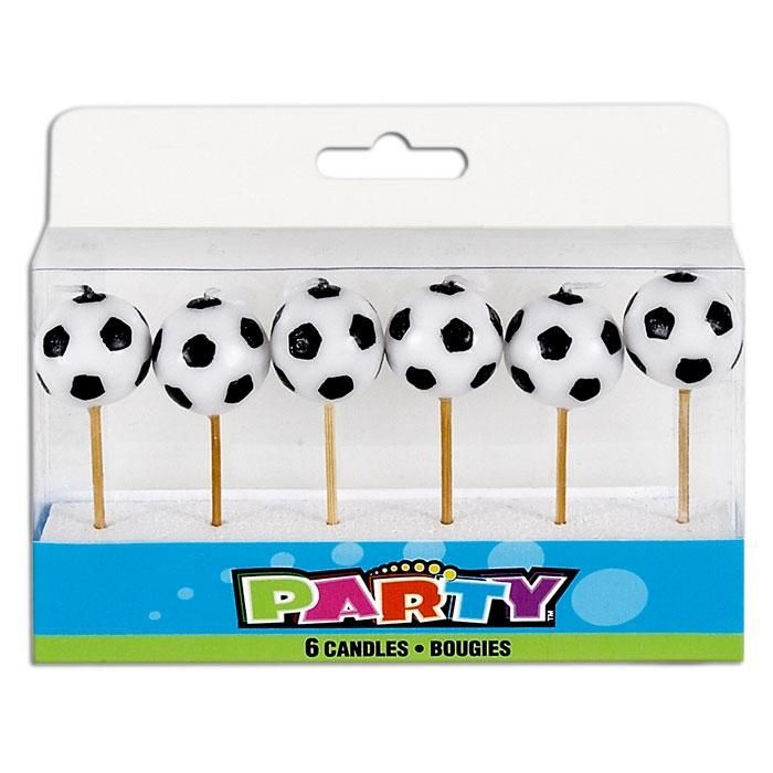 Fussball Kerzen, Halbkugel, auf Picker, 6 Stk