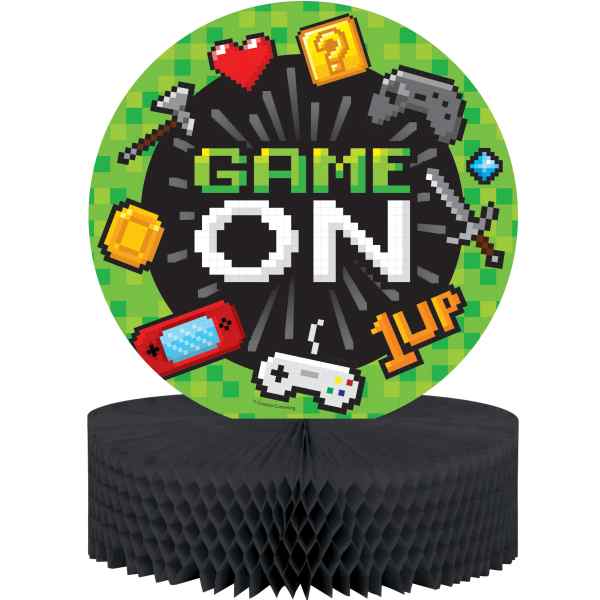 Tischaufsteller "GAME ON!", Gaming Party 2022, 1 St., 30.5 x 22.8 cm