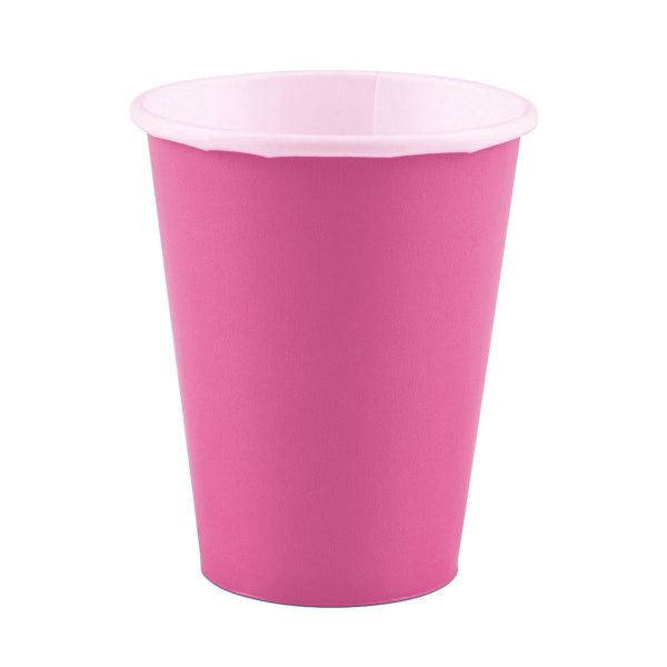 Partybecher dunkelrosa, unifarben, 8er Pack, Pappe