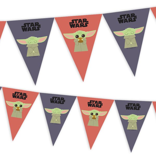Buchstabenkette Happy Birthday Star Wars The Mandalorian, 2.3m