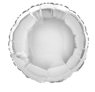 Folienballon silber, rund, 45 cm