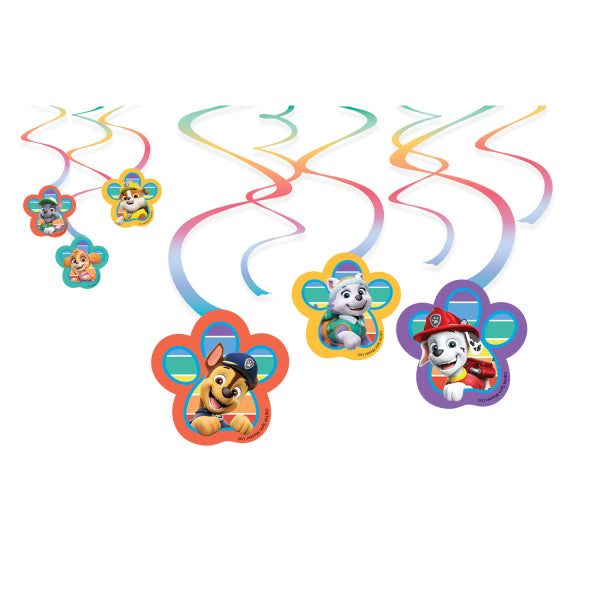 Hängespiralen, Paw Patrol, 6 Stück, 60 cm