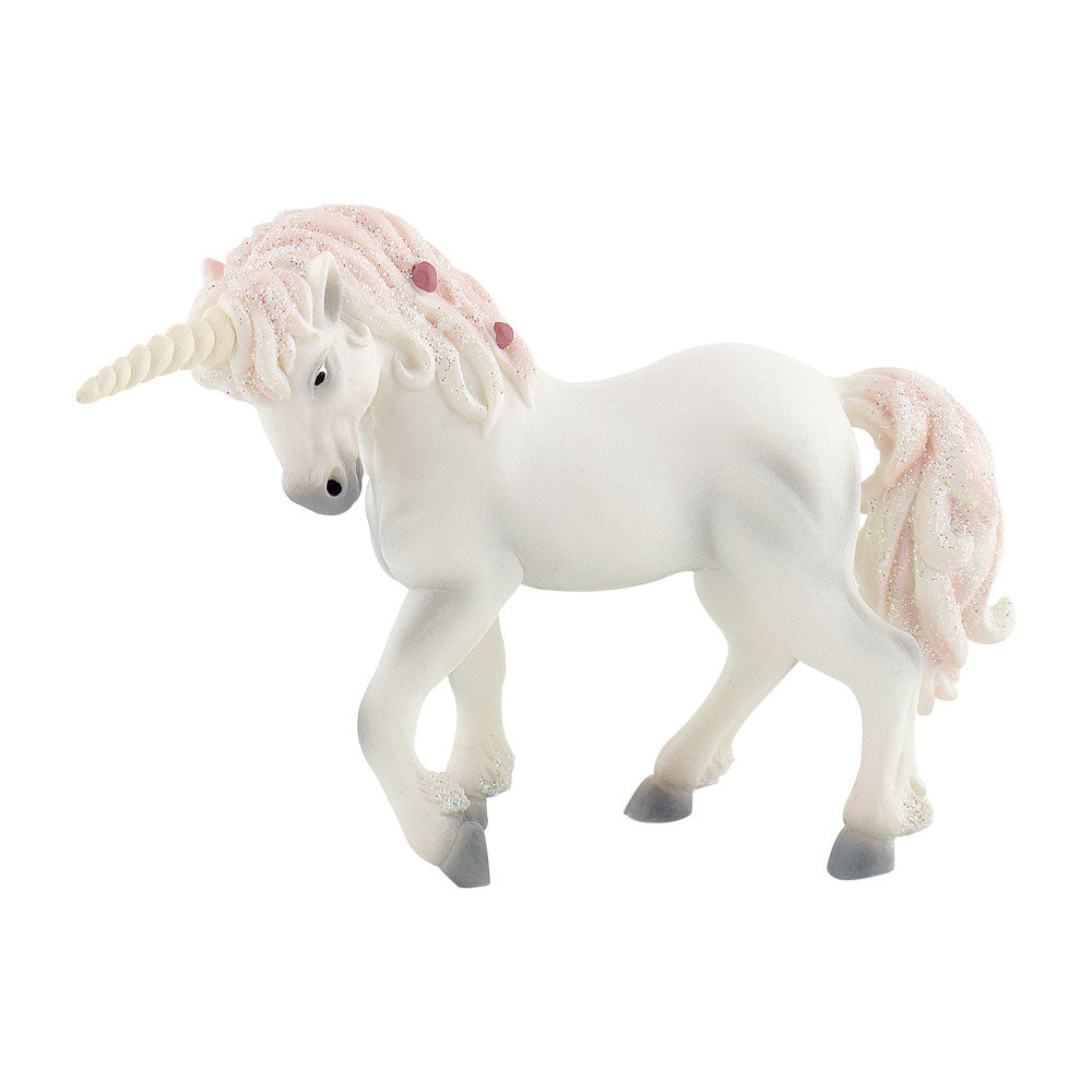 Tortenfigur Einhorn Stute, Glitzermähne, Bullyland kinderparties-shop