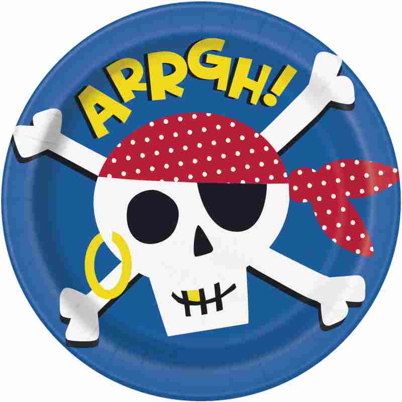 Party-Teller Ahoi Piraten, 8er Pack, 23 cm