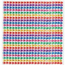 Stickers, Kristallsteine selbstklebend bunt, 525Stk. 3D Effekt