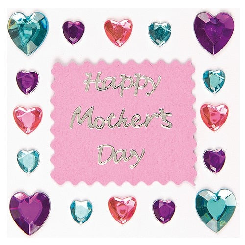 Stickers: Kristallsteine / Schmucksteine aus Acryl, 3D, selbstklebend, versch. Varianten kinderparties-shop