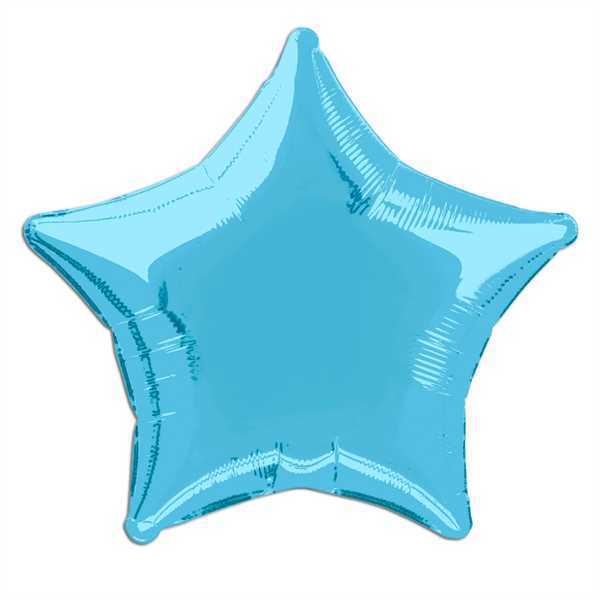 Folienballon, Stern, hellblau, 45 cm