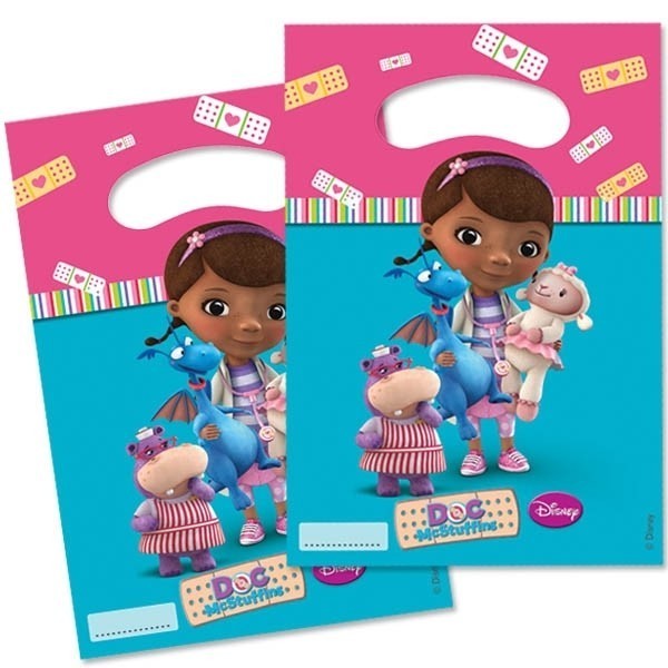 Mitgebsel Tüten, Doc McStuffins, 6er Pack, Folie