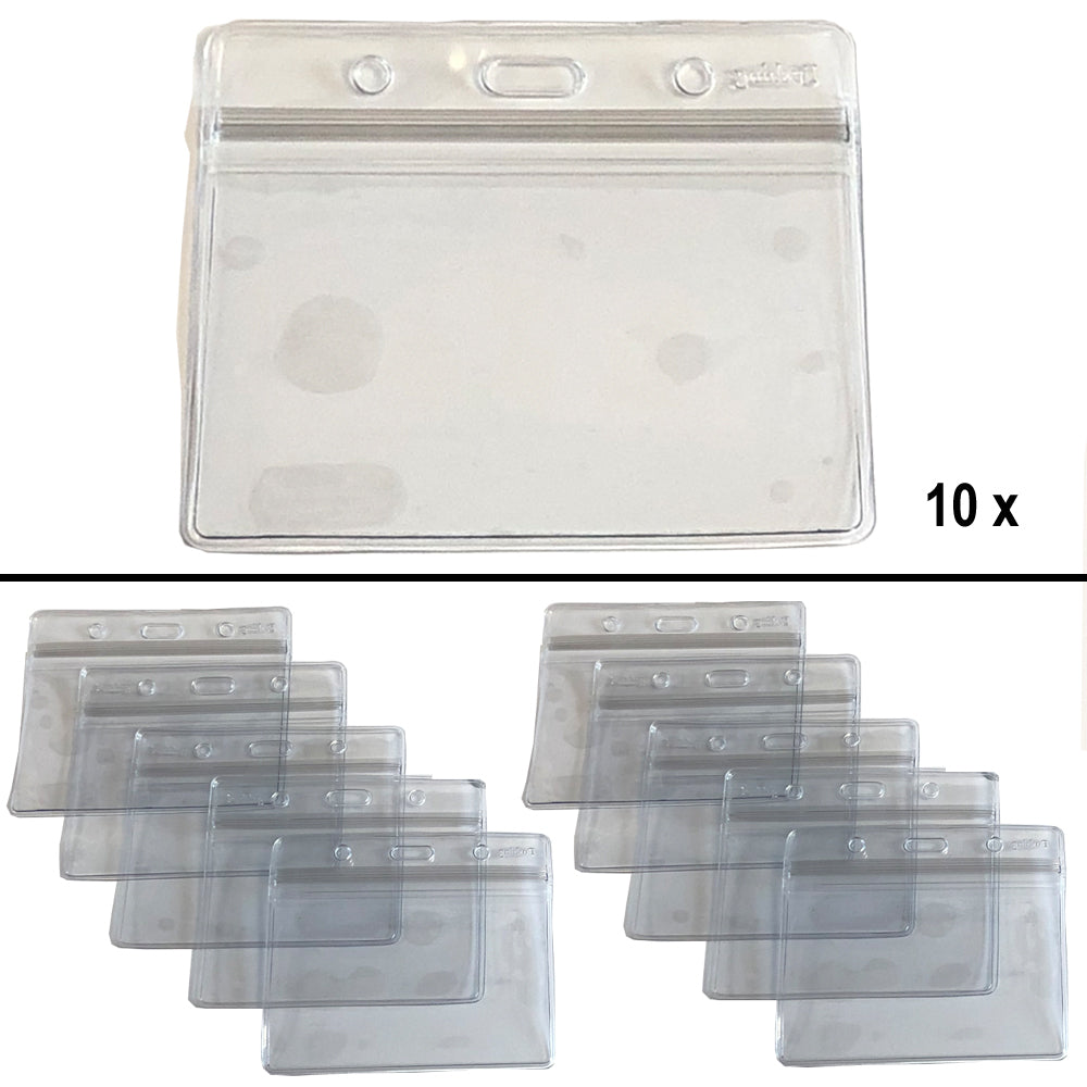 10 Ausweishüllen, quer, 10 x 8,5 cm, transparent
