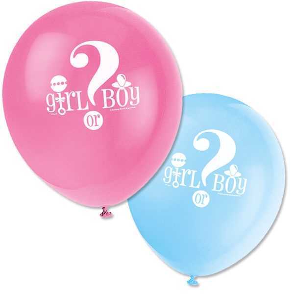 Luftballons, Gender Reveal, 8er Pack