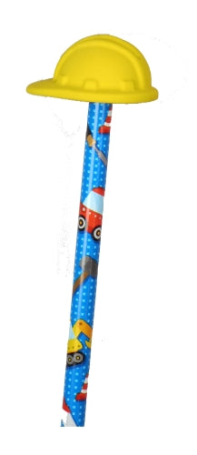 Bleistift mit Baustellen Helm Radierer, Bauarbeiter, 1 Stück
