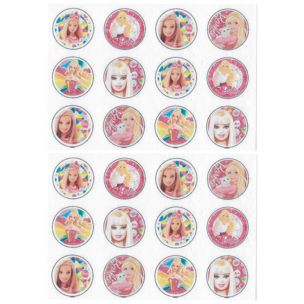 Muffin Deko, Barbie, 24 Stk, Esspapier