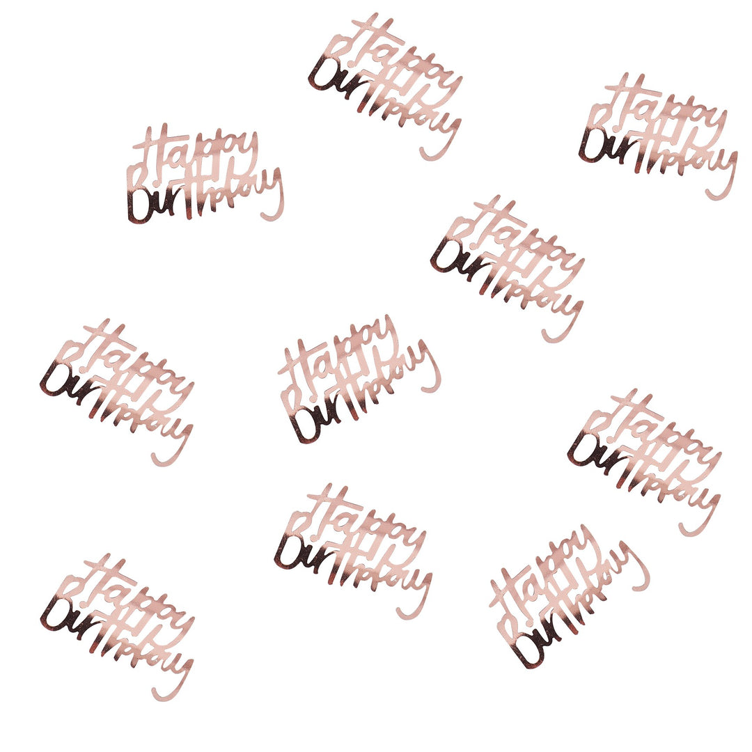 Happy Birthday Konfetti rose-gold, Partydeko kinderparties-shop