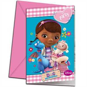 Einladung Arzt Doc McStuffins, 6er Pack inkl. Umschläge