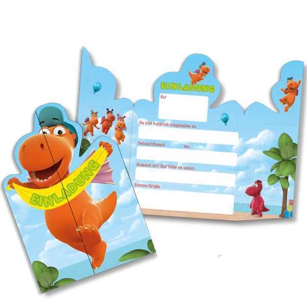 Einladung, Drache Kokosnuss, 8er Pack