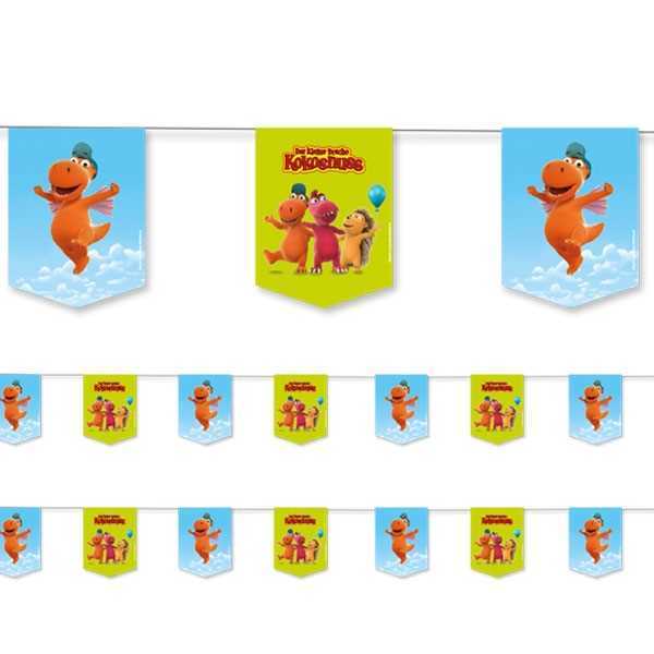 Wimpelkette Drache Kokosnuss, 3,5m