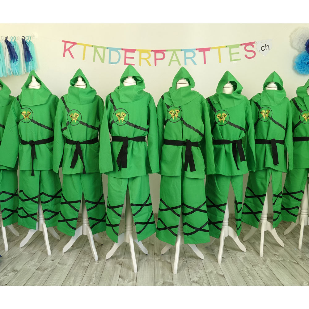 Kostümverleihkiste Basic Ninjago: Lloyd / Kai / Cole / Jay kinderparties-shop