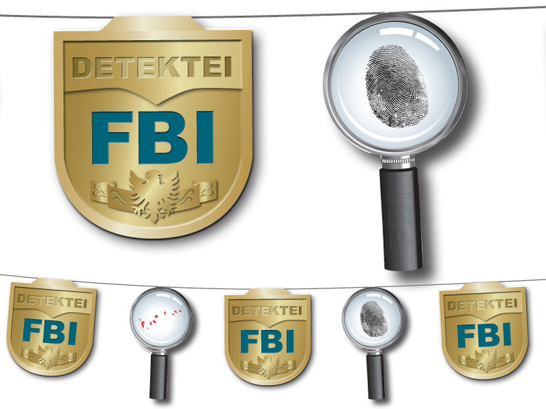 Girlande, Detektiv / Polizei / FBI, Papier, 3.5m