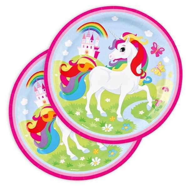 Party Set Basic Einhorn Regenbogen, für 8 Kinder, 52-tlg