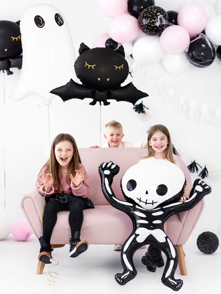Fledermaus Folienballon, Halloween, schwarz, 80x52cm kinderparties-shop
