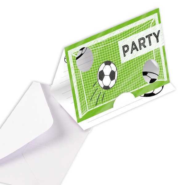 Einladung Fussball Tor, 8er Pack inkl. Umschläge