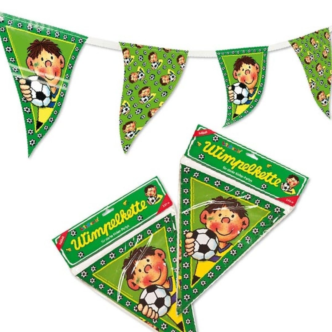 Wimpelkette, Fritz Flanke, Fussball, 360cm, Party Deko Motto-Party am Kindergeburtstag, Geburtstag
