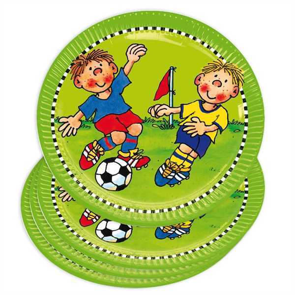 Party Teller Fritz Flanke, Fussball, 8er Pack, 23cm, Party Deko Motto-Party am Kindergeburtstag, Geburtstag