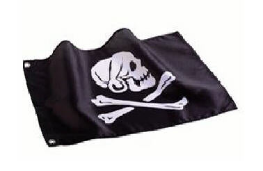 Piratenfahne, Flagge, Totenkopf, 45x35 cm, Deko Piratenparty, Party Deko Motto-Party am Kindergeburtstag, Geburtstag