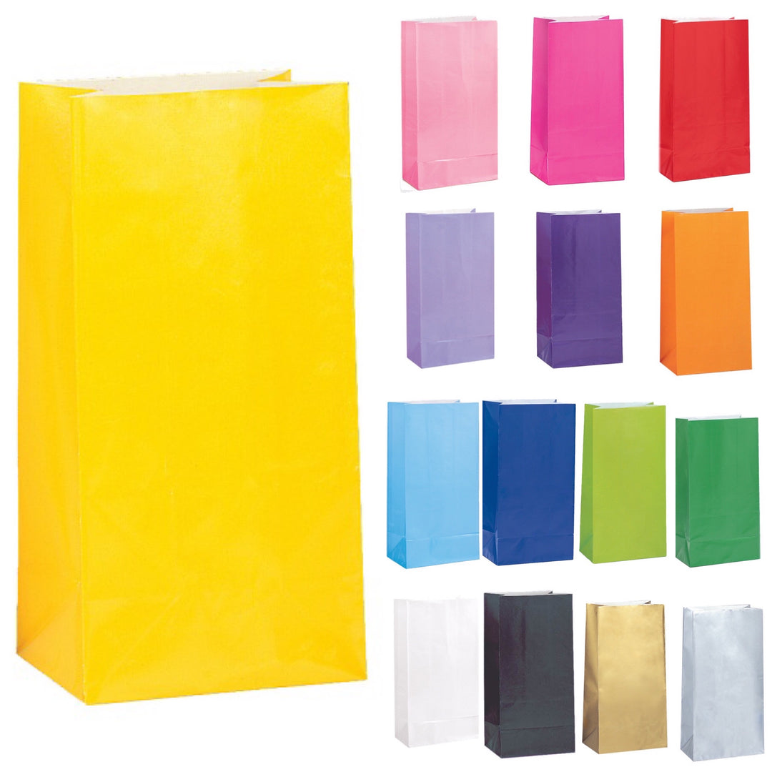 Papiertüte / Mitgebsel-Säckli / Give-away bag, 12er Pack, viele versch. Farben, Mitgebsel, Gastgeschenk, Giva-away, Spielzeug, Kindergeburtstag, Motto-Party