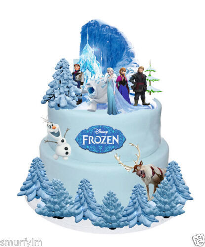 Muffin & Torten Deko, Frozen, 31 tlg, Esspapier, Geburtstagskuchen, Muffins, Kindergeburtstag, Motto-Party